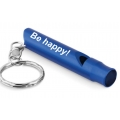 Breloc fluier metalic albastru, Be happy! Breloc fluier metalic albastru, Be happy!